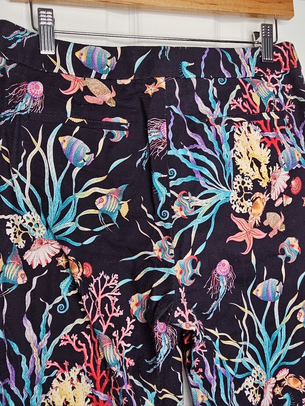 J CREW Collection Patio Pant 4 Ratti Under The Sea Print Straight Leg Crop $148 - Picture 10 of 16